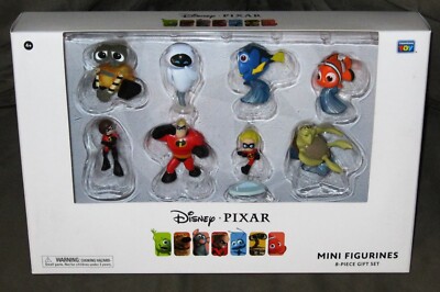 Disney Pixar Mini Figurines 8-Piece Gift Set (Wall-E, EVE, Nemo, Dory...) NIB