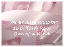 100 YARD ROLL SALE 7/8 OFFRAY ICEY PINK EASTER SINGLE FACE SATIN RIBBON
