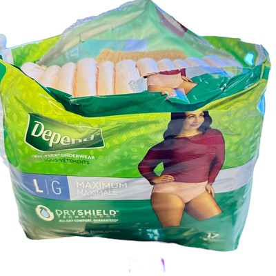 Depends FIT-FLEX Incontinence Underwear For Women Maximum Large 13 Count