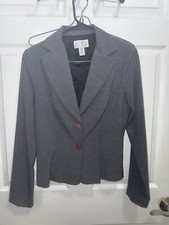 XOXO Womens Jacket Blazer Dress Jacket Size S Gray