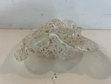 Vintage White Art Glass Centerpiece Decorative Bowl