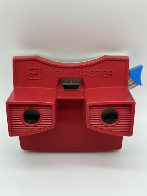 VIEW-MASTER GAF 3D VIEWER Red White  & Blue  Made In USA Authentic 70's W/ Disc