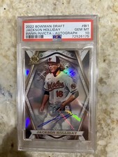 JACKSON HOLLIDAY 2022 Bowman Draft Chrome Invicta 1st AUTO 71/99 #BI-1 PSA 10