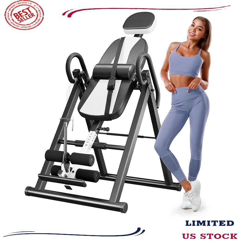 Gravity Heavy Duty Inversion Table with Headrest & Adjustable Protective Belt.
