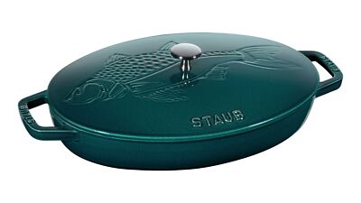 STAUB Staub Servierplatte Fischbräter 32 cm Bräter Pfanne Cocotte Gusseisen