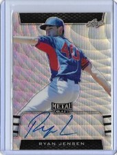 2019 Leaf Metal RYAN JENSEN Silver Wave Prismatic Auto RC /30 Cubs 1st Rnd Pick