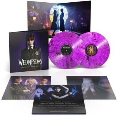 Wednesday  Purple Goth Colored Vinyl 2XLP Danny Elfman & Chris Bacon NEW SEALED