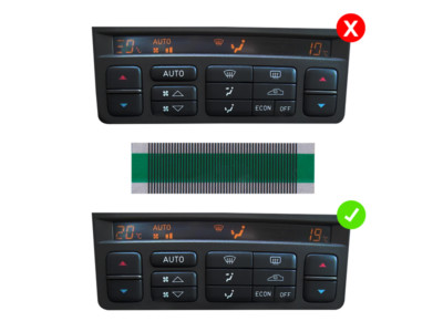Letronix Saab 9-5 AC Automatic Climate Control Display Pixel Repair Contact Film Flex