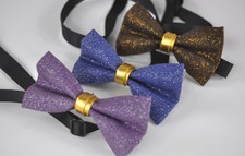 New Kids Boy Faux Leather Shining Bowtie Bow Tie 1-6 Years Old Wedding