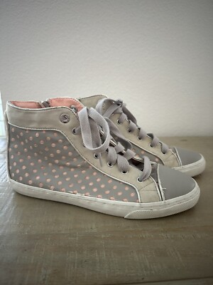 GEOX Women's shoes  8 (EU 38)sneakers gray leather pink suede