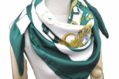 hermes green scarf