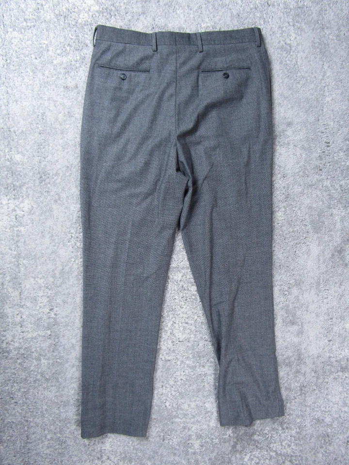 Daniel Cremieux Pants Mens 34X32 Dress Gray Bottom Business Formal Work Pleated - Image 2 of 4