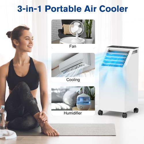 Evaporative Air Cooler Conditioner 4L Portable Cooling Water Fan Remote Control - Picture 6 of 9