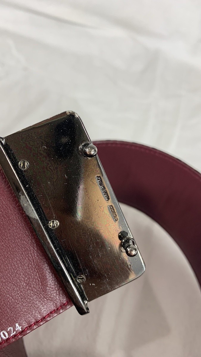 GUCCI Wide Burgundy Wine Lizard and Leather Women display picture 1