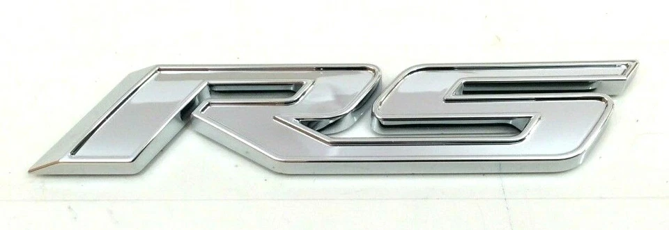 Chevrolet Cruze 2011 2012 puerta delantera inferior cromada placa de identificación RS emblema insignia OEM Foto 2 de 4