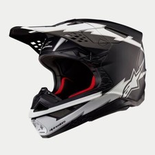 Alpinestars 2026 Supertech SM10 Ampress Black White Matt Motocross Helmet MX