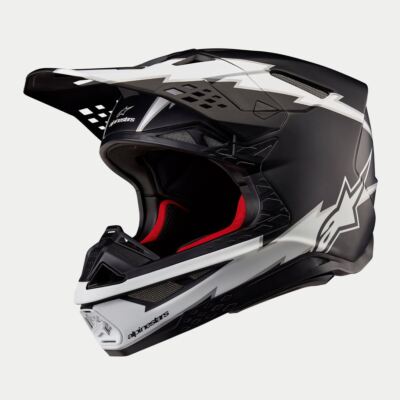 Alpinestars 2026 Supertech SM10 Ampress Black White Matt Motocross
