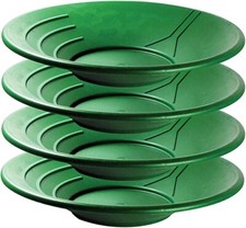 3X Sluice Monkey 4 Pack 14" Riffled Green Gold Panning Pans