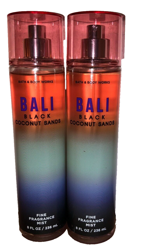 2 Bath & Body Works BALI BLACK COCONUT SANDS Fine Fragrance Mist EXACT