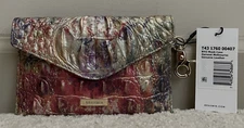 Brahmin Melbourne BYO Mask Case Mini Envelope Wallet HARVEST Red Gold Purple NWT