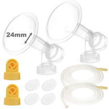 Nenesupply Pump Parts with 24Mm Flanges Compatible with Medela Pump in Style Par