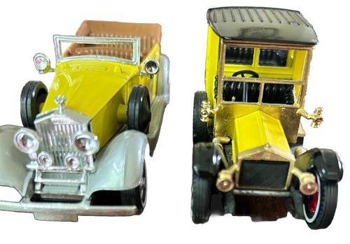 LOT! 2 YELLOW 1929 Guisval Rolls Royce Phantom II Spain - 1:45+Matchbox RRoyce - Picture 6 of 16