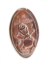 Elongated Penny "Frozen" Olaf Disney Springs Once Upon a Toy Zinc