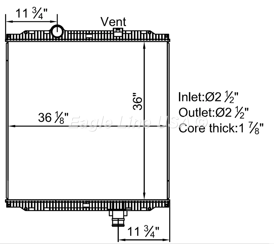 Radiator Fit Kenworth 11-13 T400 T800 08-13 W900 Peterbilt 384 386 2012 389 Foto 2 de 4