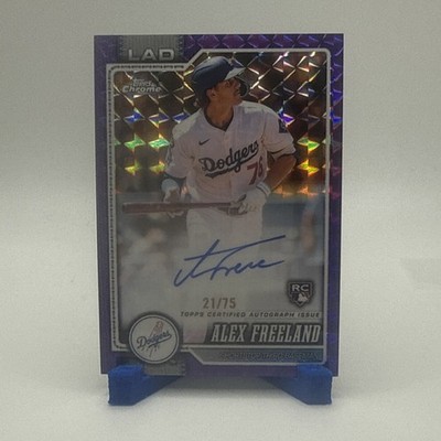 2026 Topps Chrome - Alex Freeland Purple Geometric Auto /75 No. RA-AF Dodgers