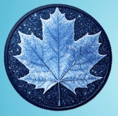 #ad #ad 1oz Copper Winter Maple featuring Dual Sided Diamond Dust with Box Display $29.95