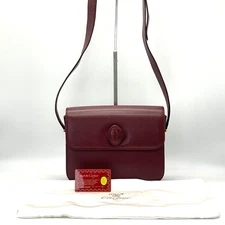 Cartier Must de Cartier Shoulder bag Crossbody bag Turn lock Leather Authentic
