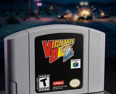 Vigilante 8: 2nd Offense N64 Game Cartridge   Classic Nintendo 64 Action Racing