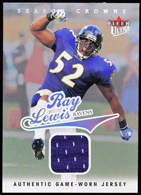 2004 Fleer Ultra  Season Crowns Game-Used Ray Lewis #13 Platinum /29 🔥
