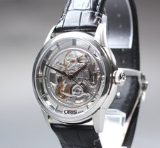 OH ORIS Artelier Translucent Skeleton 7684 Automatic Men's Watch 40mm JAPAN