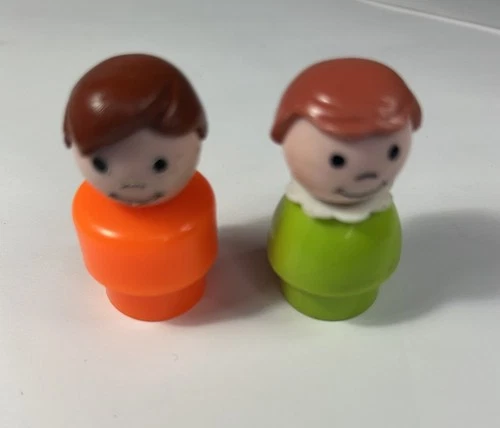 Vintage Fisher-Price Little People Boy & Girl Figures 1970s Toys