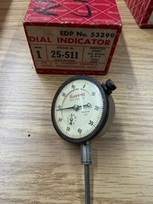Vintage Starrett No. 25-511 Dial Indicator 0.0001" .200" Range FREE SHIPPING 