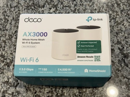 TP-Link Deco AX3000 WiFi 6 Mesh System, 4500 Sq.Ft, 3000 Mbps, 2-Pack - product listing photo