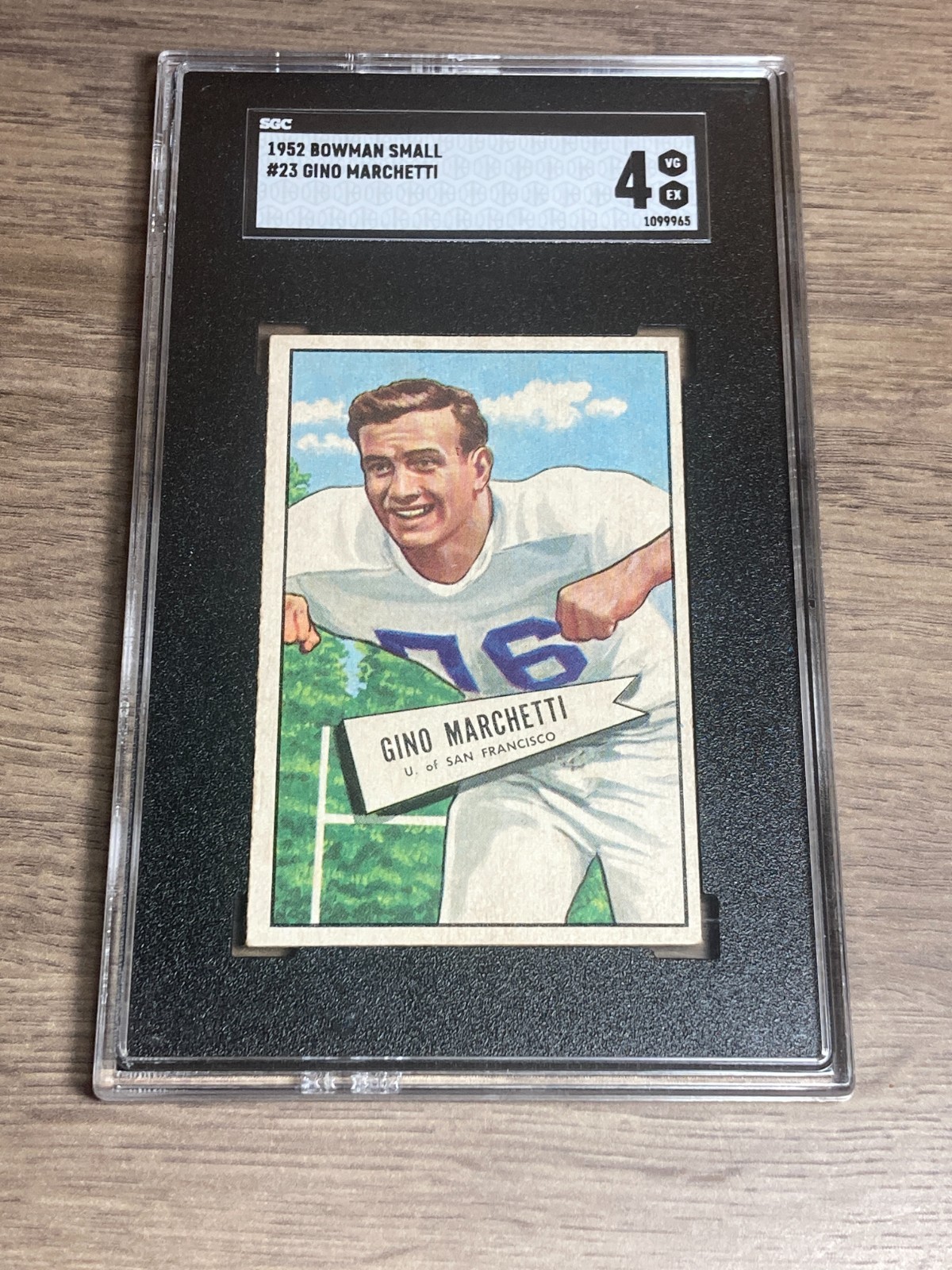 Gino Marchetti 1952 Bowman Small SGC 4 VG-EX Graded Card 49ers HOF Rookie #23