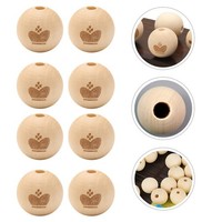 50 Pcs Schmuckaccessoires Bastelperlen Holzperlen FüR Schmuckherstellung Diy