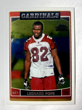 2006 Topps Chrome #231 Leonard Pope Arizona Cardinals Rookie Football Card RC. rookie card picture