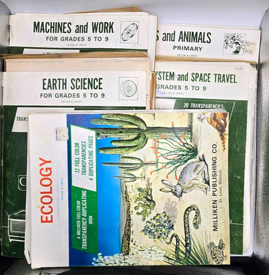 Milliken Full Color Transparency Duplicating Book lot of 5 Science Space & More!