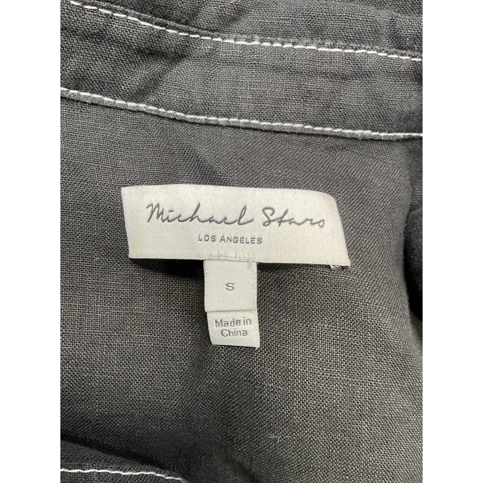 Michael Stars 'Pilar' Black Linen Shirt Dress Size S - Image 3 of 4