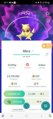 Pokemon Go Shiny Abra