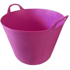 42 Litre Large Flexi Tub Green Home Garden Flexible Storage Bucket Basket