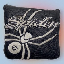 TAYLORMADE SPIDER BLACK WHITE MALLET PUTTER HEADCOVER GOLF HEAD COVER