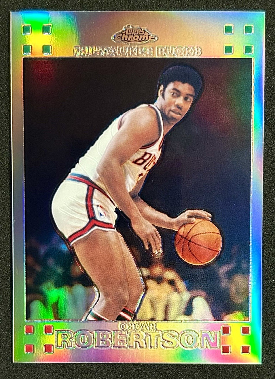 Oscar Robertson 2007-08 Topps Chrome Refractor /999 #79 HOF Bucks