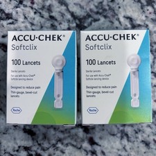 Accu Chek Softclix 200 Lancets Two 100 count Boxes Expire 11-2029 New Sealed