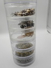 Metal Beads In Stackable Storage Containers for Jewelry Making