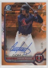 2022 Bowman Sapphire Edition Orange 14/25 Carlos Aguiar #BSPA-CA Auto 0ok8