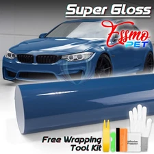 ESSMO PET Super Gloss Neptune Blue Car Vehicle Vinyl Wrap Decal Sheet Like Paint